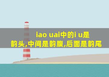 iao uai中的i u是韵头,中间是韵腹,后面是韵尾